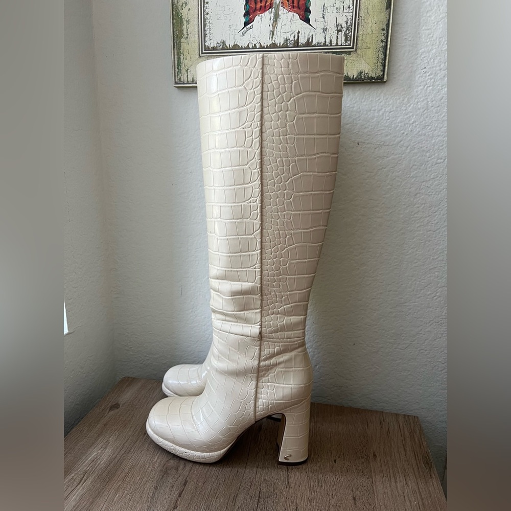 CIRCUS by SAM EDELMAN knee high cream boots